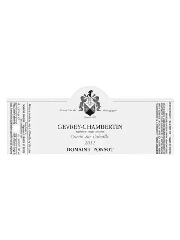 Domaine Ponsot, Gevrey-Chambertin, Cuvee de lAbeille