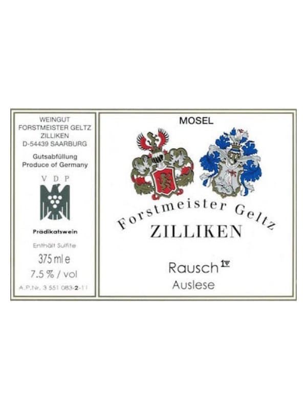 Forstmeister Geltz Zilliken Saarburger Rausch Riesling Auslese