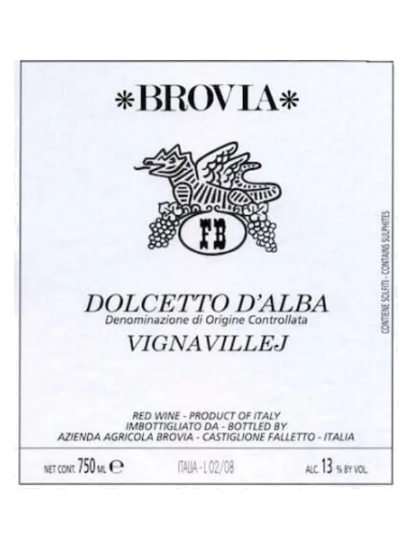 Brovia Dolcetto d'Alba Vigna Villej