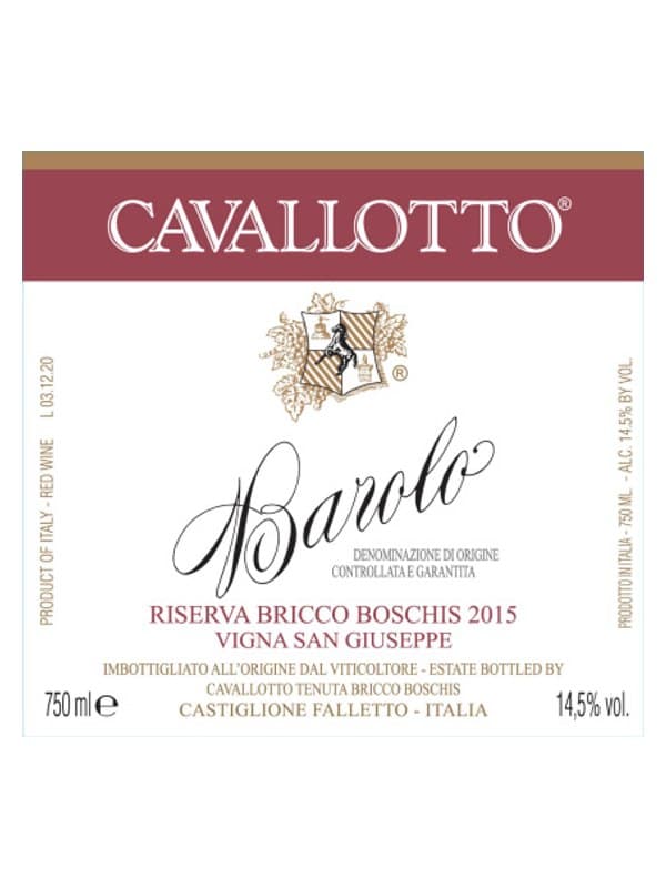 Barolo Bricco Boschis San Giuseppe Riserva