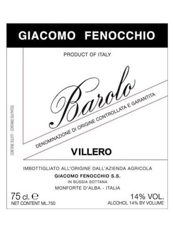 2011 Barolo, Villero