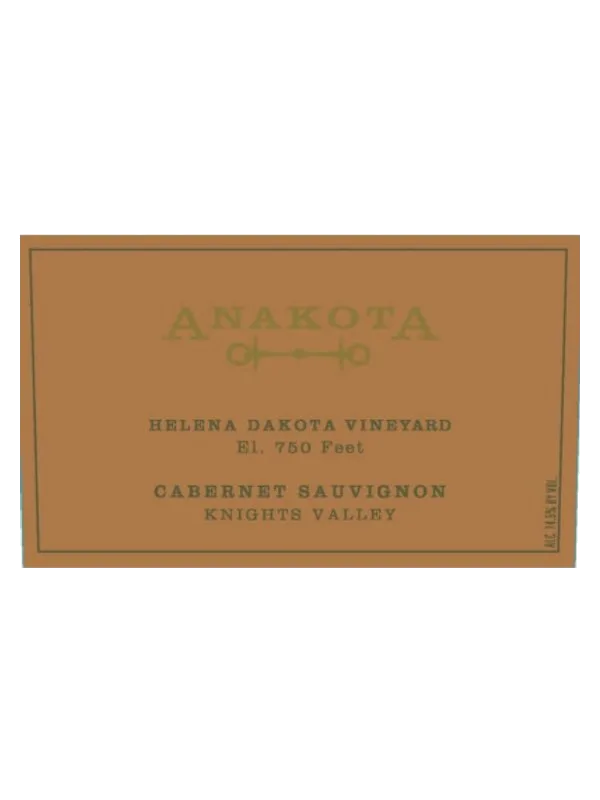 Anakota, Helena Dakota Vineyard Cabernet Sauvignon, Knights Valley
