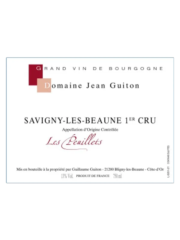 Jean Guiton Savigny-les- Beaune 1er Cru Les Peuillets