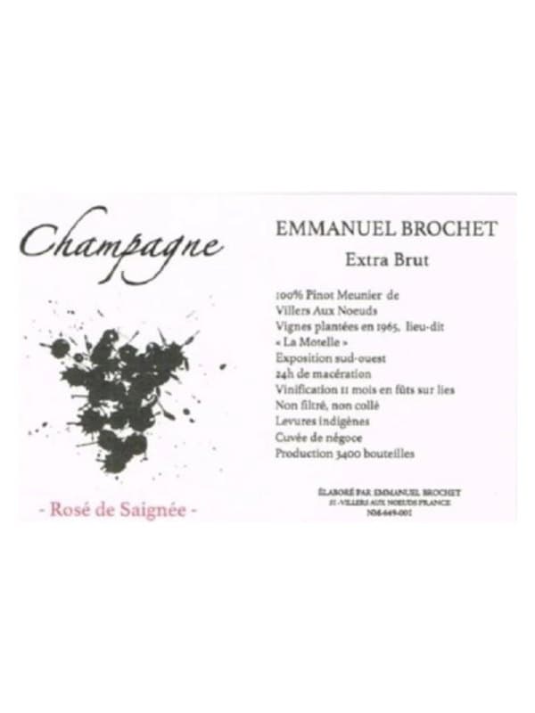 Champagne Emmanuel Brochet, Rosé de Saignee, Extra Brut (Base 2020)