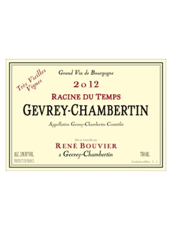 Rene Bouvier, Gevrey-Chambertin, Racine du Temps Tres Vieilles Vignes